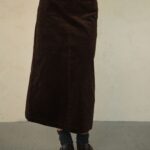 חצאית קורדרוי לונה-חום