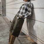 מכופתרת לור משבצות-בז'